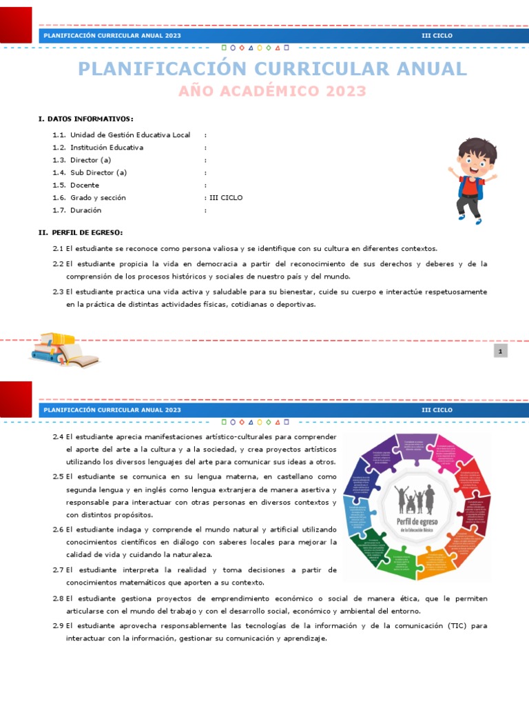 Planificación Curricular 2023 III Ciclo | PDF | Aprendizaje | Biodiversidad