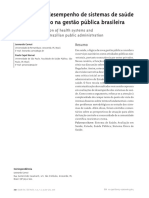 Avaliação de Desempenho de Sistemas de Saúde e Gerencialismo Na Gestão Pública Brasileira