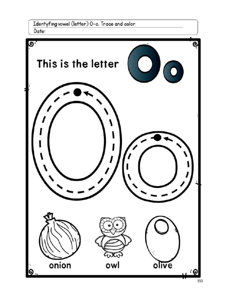 Letter 0 Maternal Exercises PDF