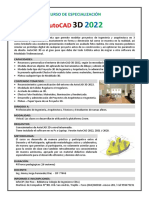 Brochure AutoCAD 3D - 2022