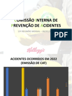 Comissão interna de prevenção de acidentes reúne dados de 2022 e 2021