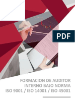 Curso Formación Auditor Interno ISO 9001 ISO 14001 ISO 45001