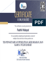 Certificate - Fadhil Hidayat