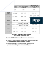 Catholic School Mass and Class Schedule