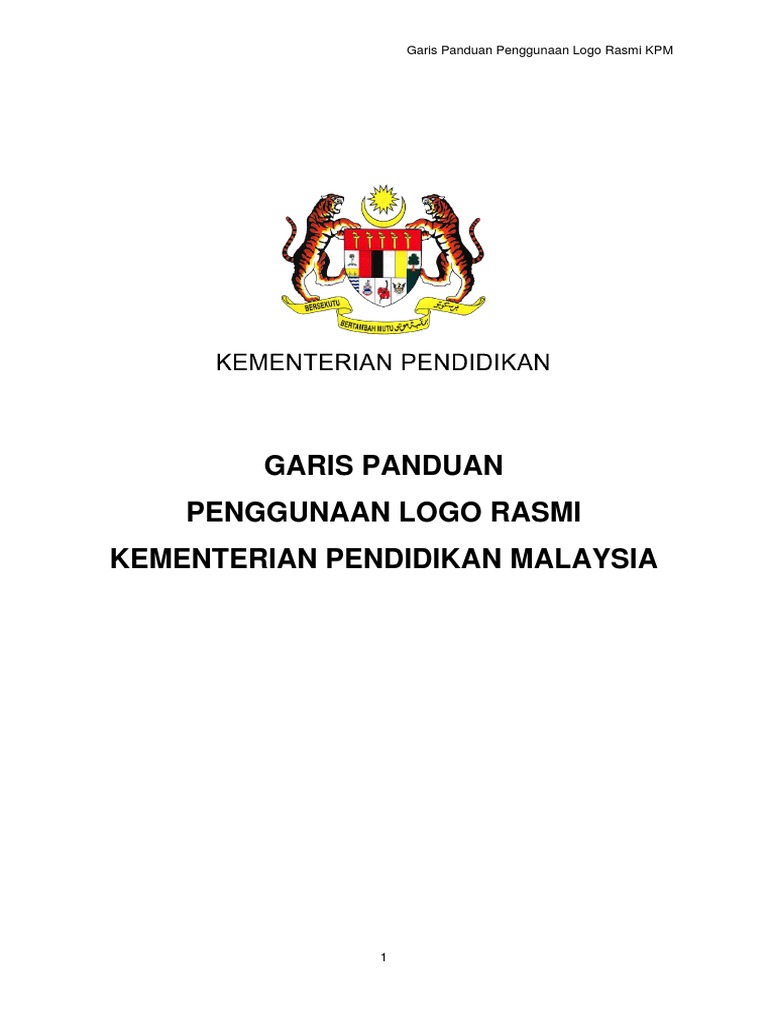 GARIS PANDUAN LOGO RASMI KPM Terkini 27 - 10 - 2022 | PDF