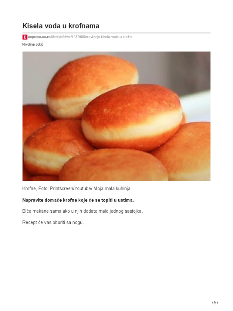 Kisela Voda U Krofnama PDF