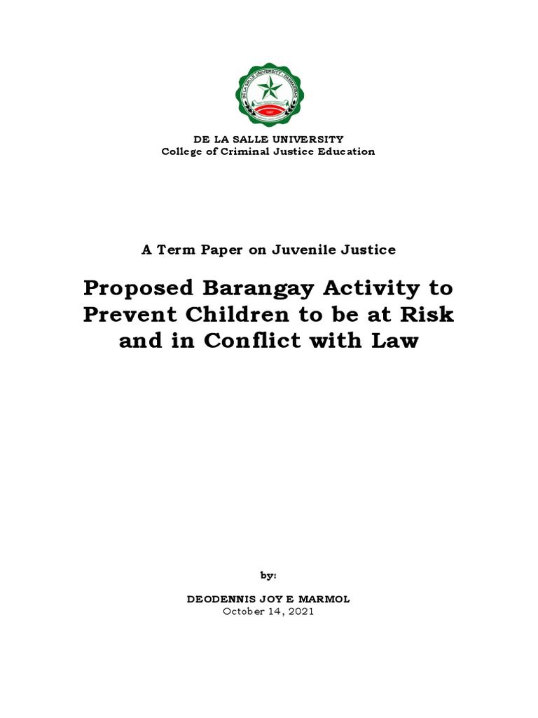 Barangay Program for Child Protection | PDF | Convention On The Rights ...