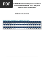 Gabarito Prova IBGE 2023 - Agente de Pesquisa | PDF