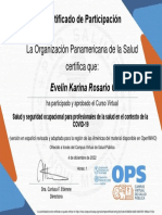 Salud y Seguridad Ocupacional para Profesionales de La Salud en El Contexto de La COVID 19-Certificado Del Curso 2618132