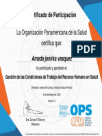 Gestión de Las Condiciones de Trabajo Del Recurso Humano en Salud - Certificado Del Curso 2617198