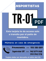 Tarjetas de Ingreso - CD ATE