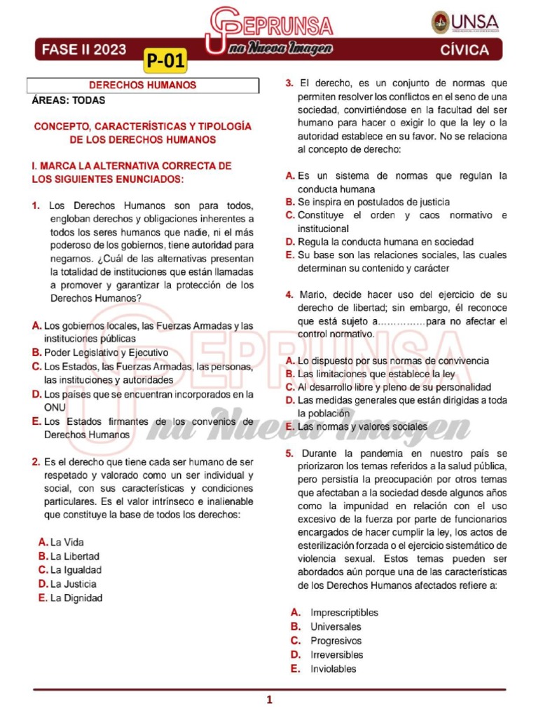 P - 01 Cívica Ceprunsa 2da Fase | PDF