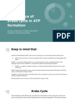 Significance of Krebs Cycle in ATP Formation: and The Production of NADH and FADH, Oxidation and Decarboxylation