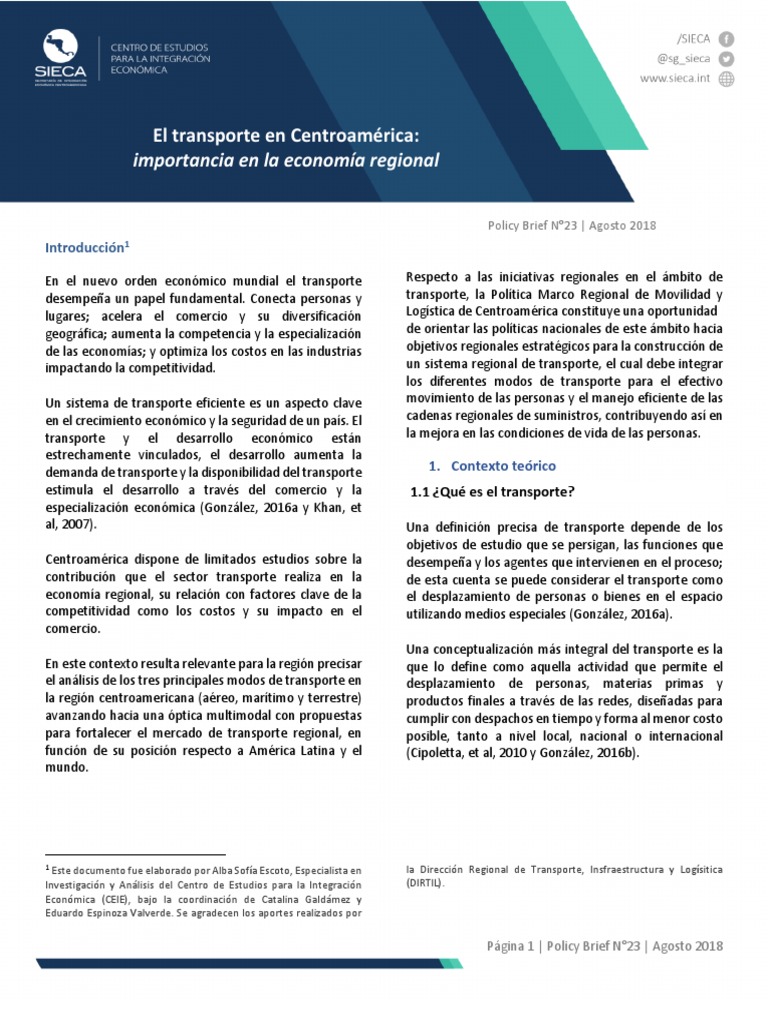 Impacto del Transporte en la Economía Regional | PDF | Transporte ...