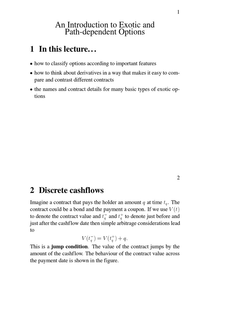 Derivatives Exotic Path Dependent Options PDF BlackScholes Model