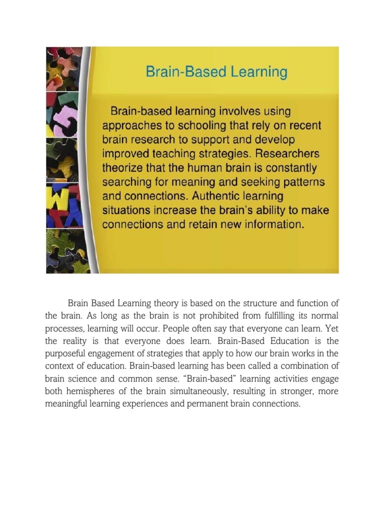 Brain Based Learning 1254016531 | PDF | Learning | Memory