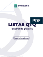 Reações Inorgânicas - QTQ e Métricas