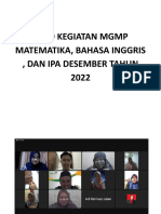 MGMP Matematika, Bahasa Inggris, dan IPA Desember 2022