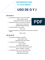 Ortografía Trabajo Nº7 Uso de G-J