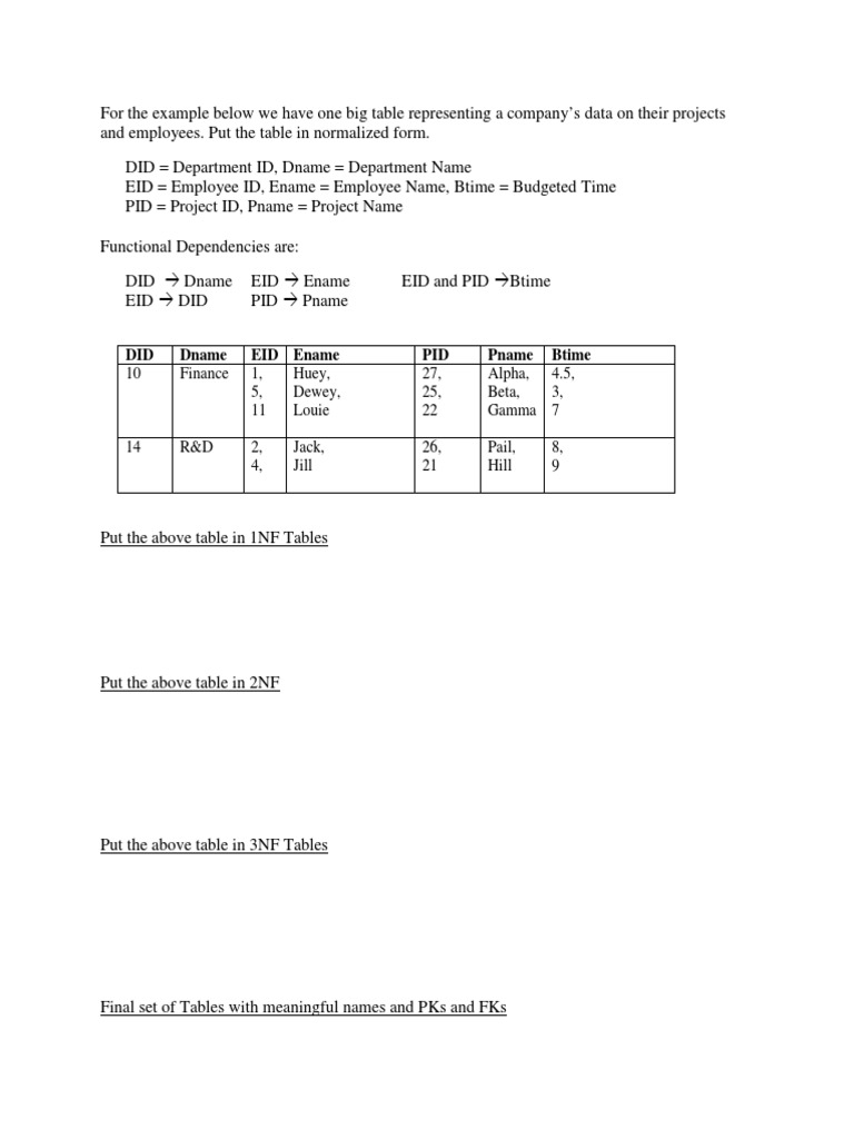 Normalization exercise 3 pdf
