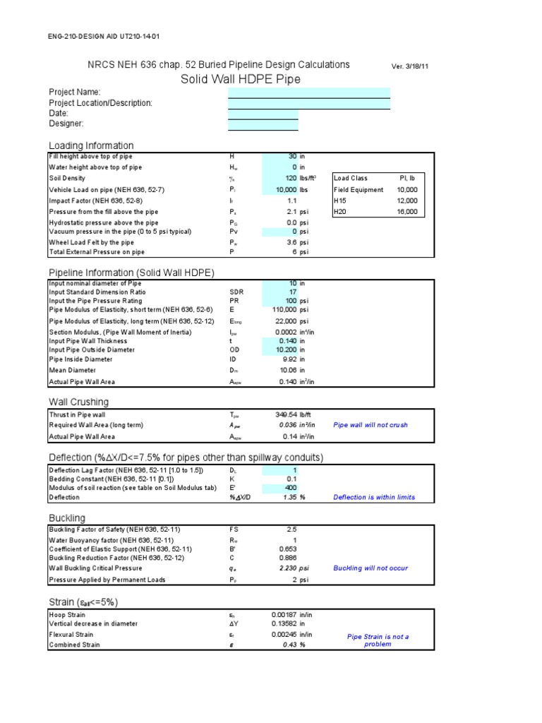 30 non metallic pipe design calculation pdf buckling pipe fluid