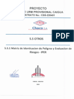 5.5.1 Matriz de Identificacion de Peligros y Evaluacion de Riesgo IPER
