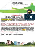 Condominio Casas Do Bosque: Comunicado