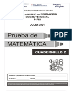 Matemática PIFDI 2021 - Cuadernillo 2