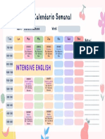 Pastel Colorful Cute Abstract Weekly Calendar