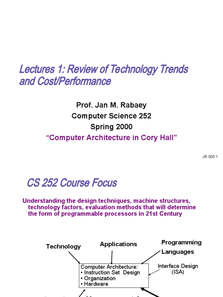 Lec01 Intro | PDF | Central Processing Unit | Computer Architecture