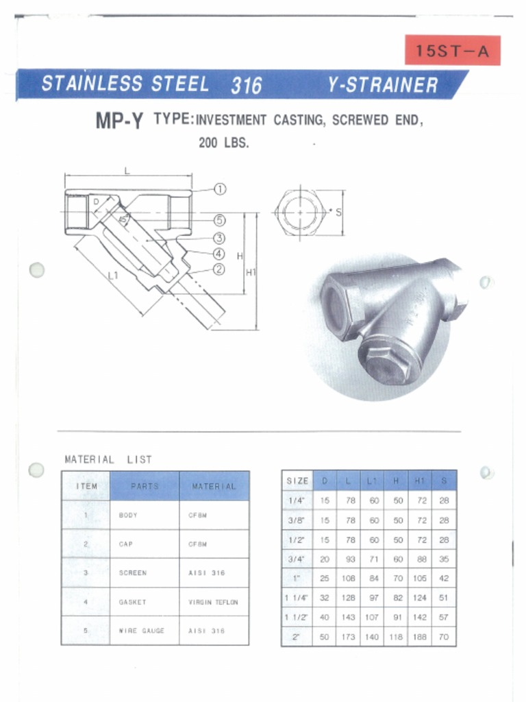 MPY Strainer PDF