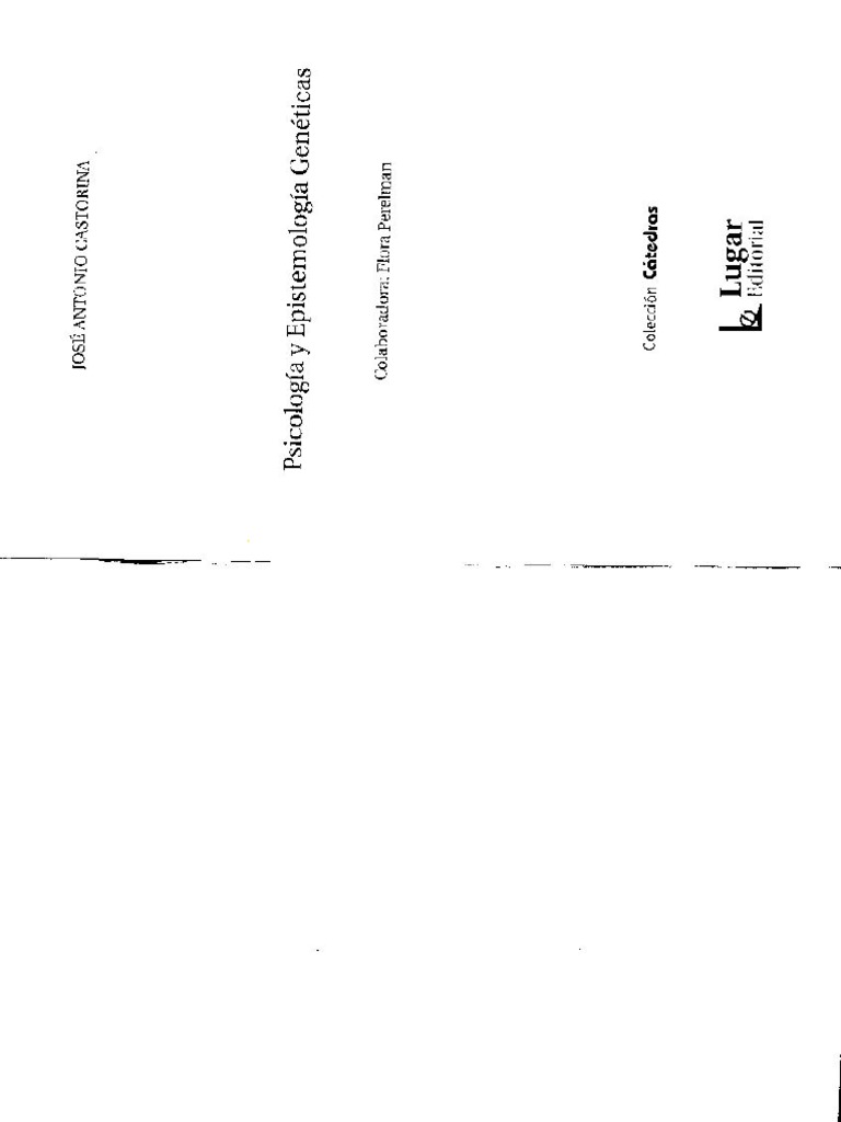 LIBRO Castorina, J. (2012) - Psicologia y Epistemologia Genetica | PDF