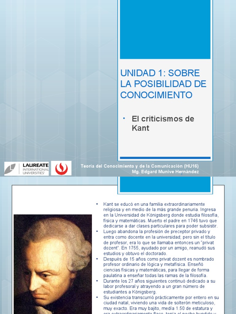Crítica de Kant sobre el Conocimiento | PDF | Immanuel Kant | A priori ...