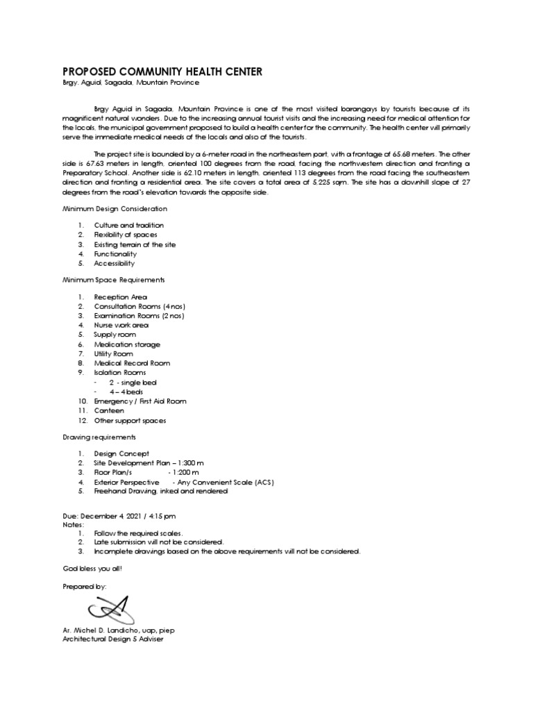 Proposed Health Center in Sagada | PDF | Home & Garden | Art