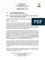 Circular 247 Escuela Verdad - Tolima EDUCAPAZ (