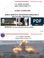 Pacific Command Joint Service Munitions Resource Recovery Program