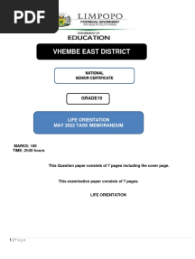 2022 LO MEMO GRADE 10 Term 2 Controlled Test
