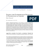 Finding The Entrepreneur Promoter A Praxeological Inquiry
