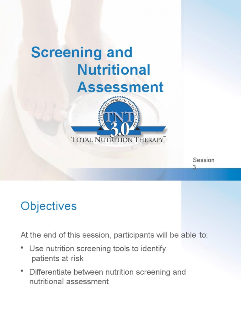 Screening and Nutritional Assessments PDF Screening (Medicine