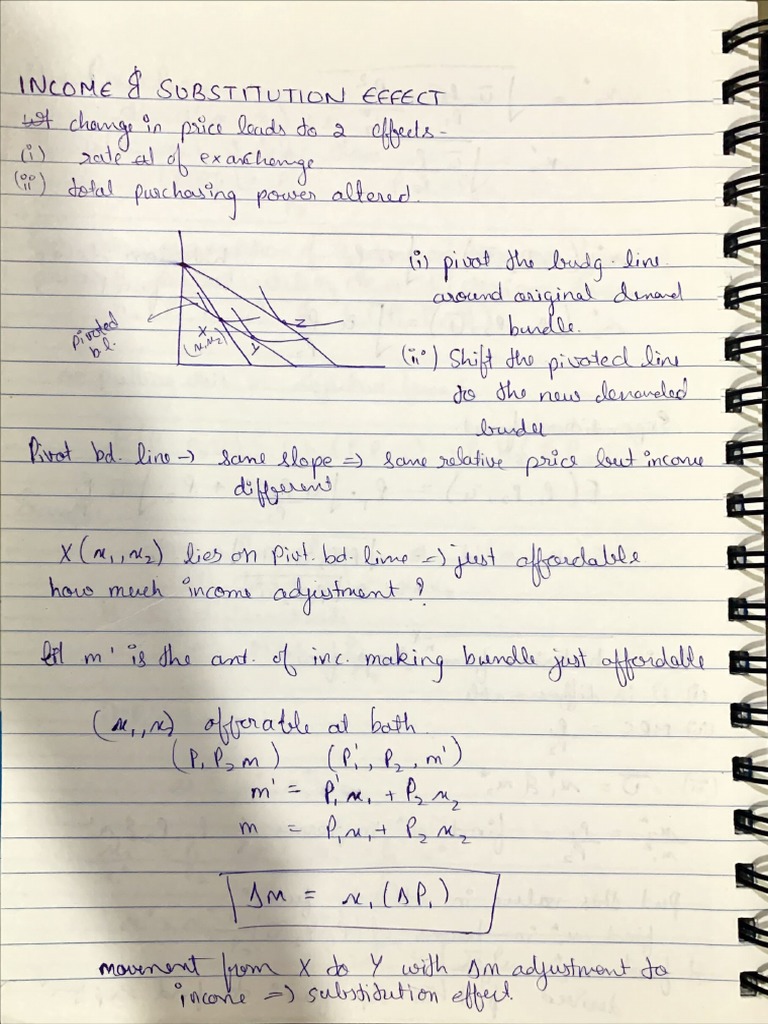 Income And Substitution Effect