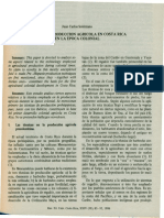 Tecnicas Y Produccion Agricola en Costa Rica en La Epoca Colonial