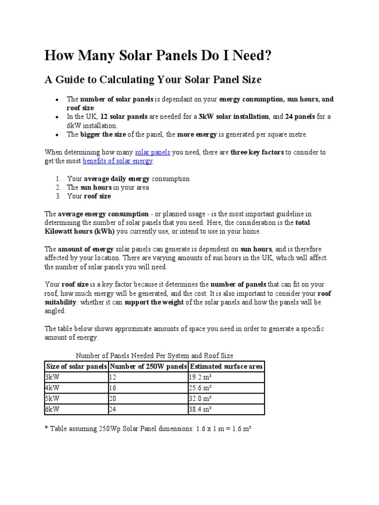 How Many Solar Panels Do I Needk PDF Photovoltaics Solar Energy