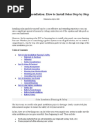 Solar Panel Installation Guide | PDF | Solar Power | Photovoltaics