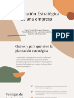 Planeación Estrategica en Una Empresa. 2