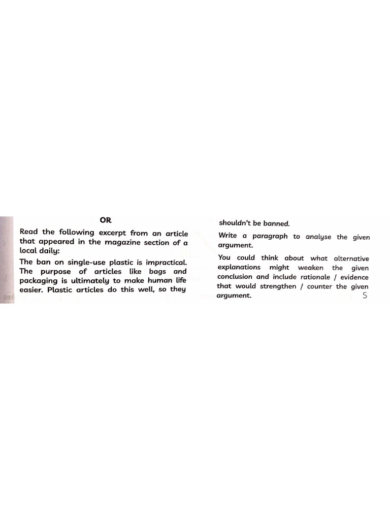 Argumentative Analytical Paragraph | PDF