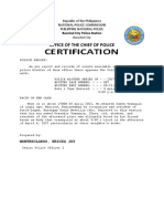 Certification