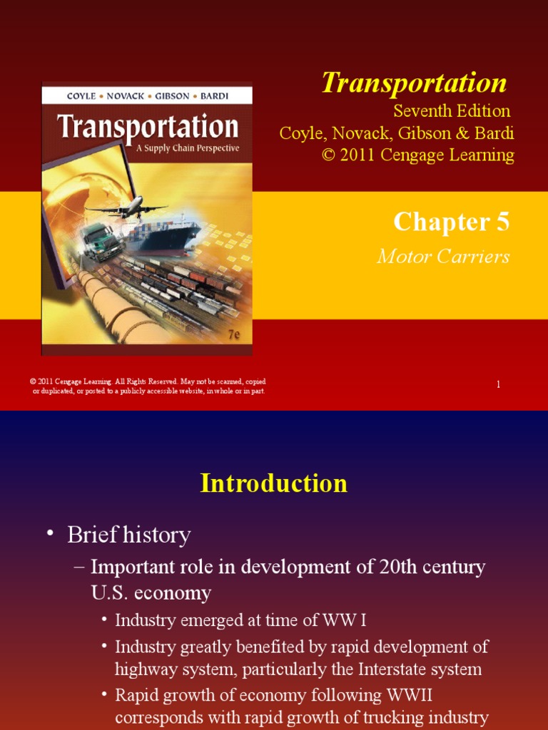 Chapter 5 motor carriers pdf cargo trailer vehicle 