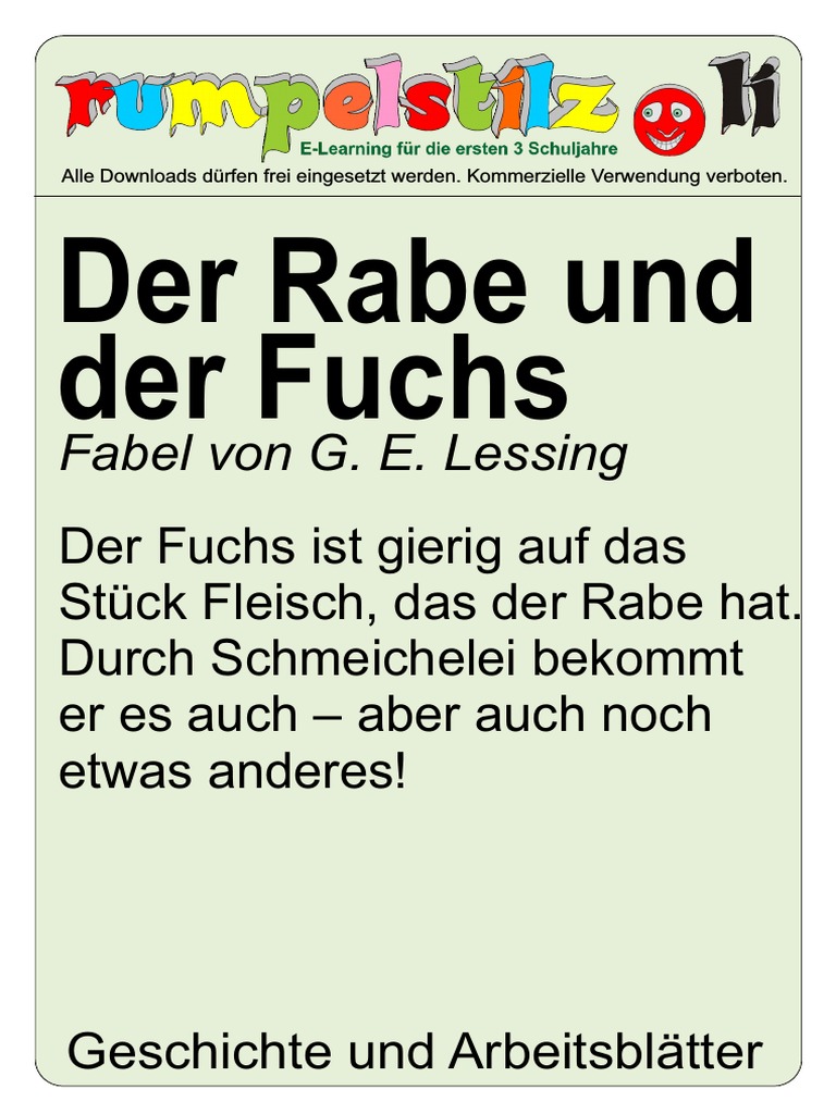 Rabe Und Fuchs Pdf | Fabeln lesen – EFDYEQ