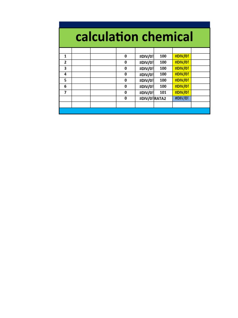 Calculation Chemical | PDF