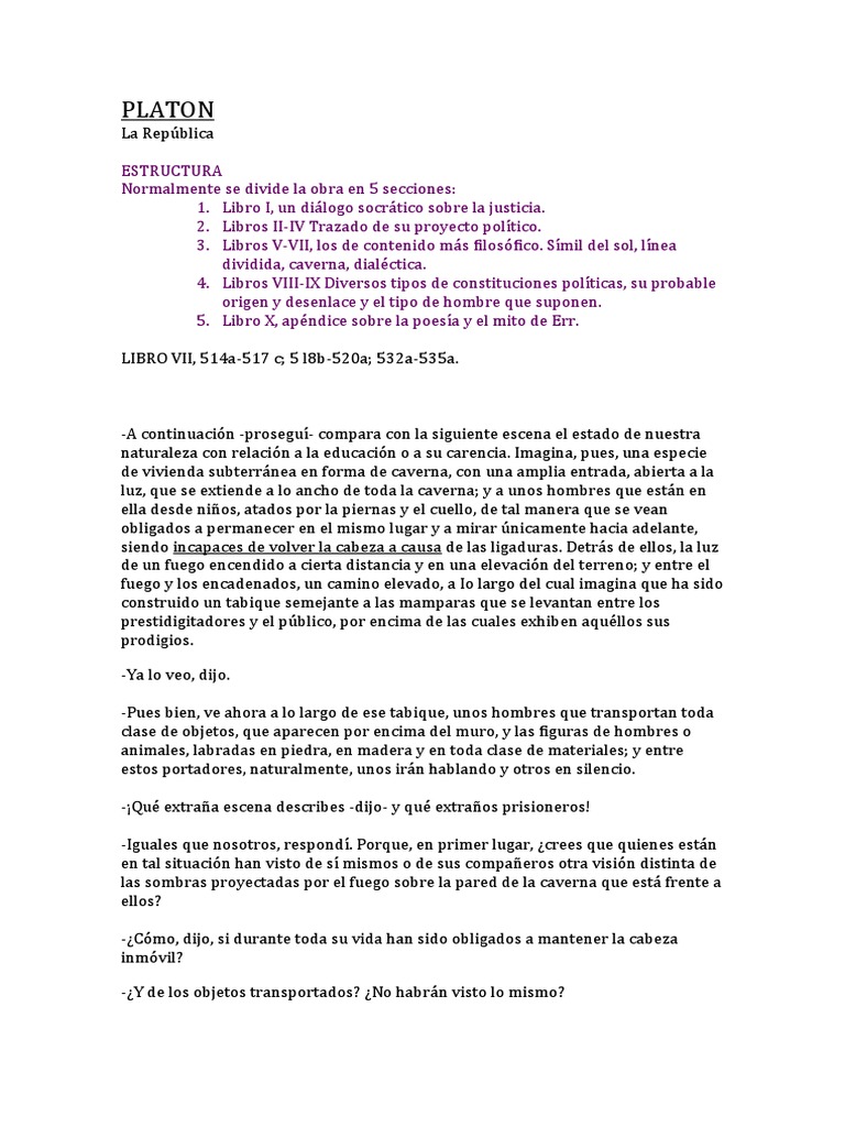 Texto Platon Pdf Dialéctico Verdad